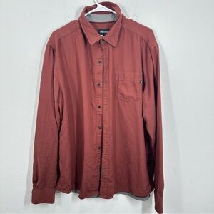 Marmot Men's Size XL Maroon Fleece Longsleeve Button Down Casual Shirt Outdoors